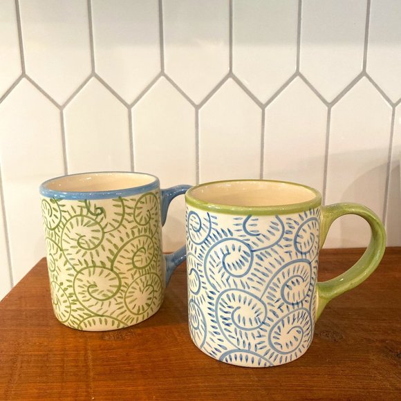 Pottery Barn Dining Pottery Barn Coffee Mugs Set Of 2 Poshmark